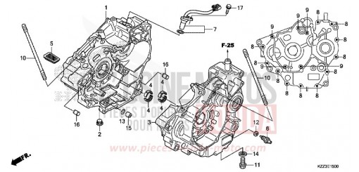 CARTER MOTEUR CRF250LF de 2015